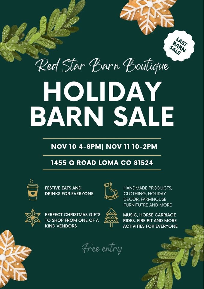 Red Star Barn Boutique Holiday Barn Sale