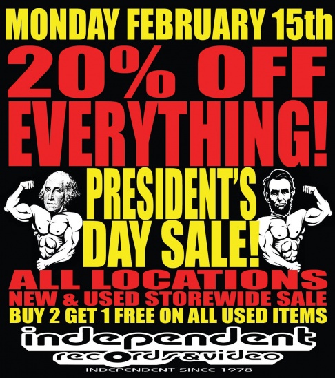 Independent Records Colorado Springs President’s Day Sale
