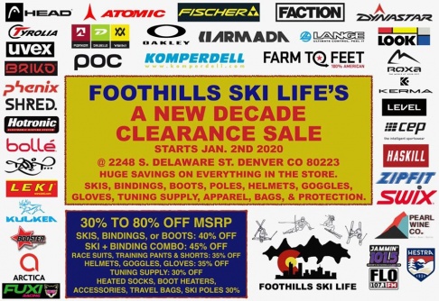 Foothills Ski Life Clearance Sale
